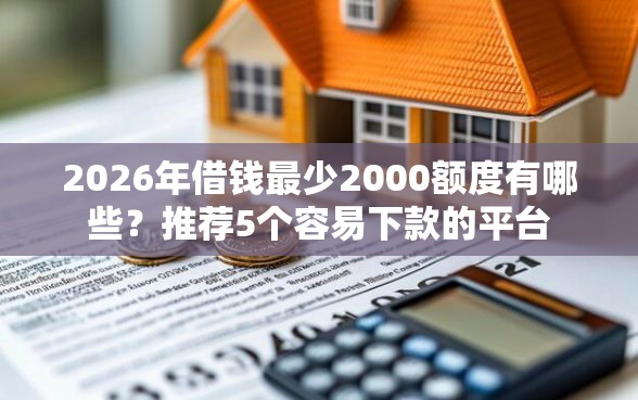 2026年借钱最少2000额度有哪些？推荐5个容易下款的平台