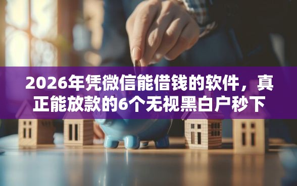 2026年凭微信能借钱的软件，真正能放款的6个无视黑白户秒下款口子平台推荐