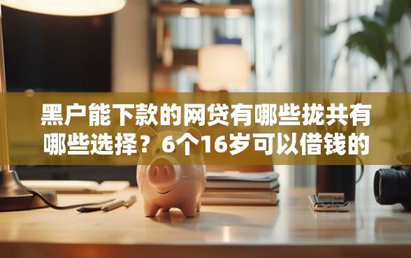 黑户能下款的网贷有哪些拢共有哪些选择？6个16岁可以借钱的平台详解