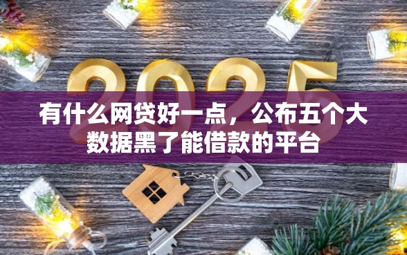 有什么网贷好一点，公布五个大数据黑了能借款的平台