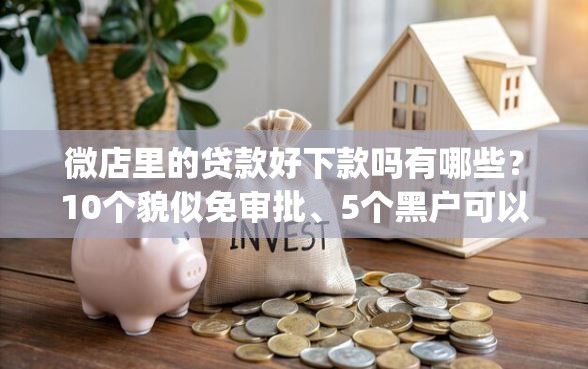 微店里的贷款好下款吗有哪些？10个貌似免审批、5个黑户可以借款的网贷app合集
