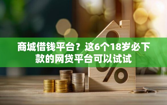 商城借钱平台？这6个18岁必下款的网贷平台可以试试