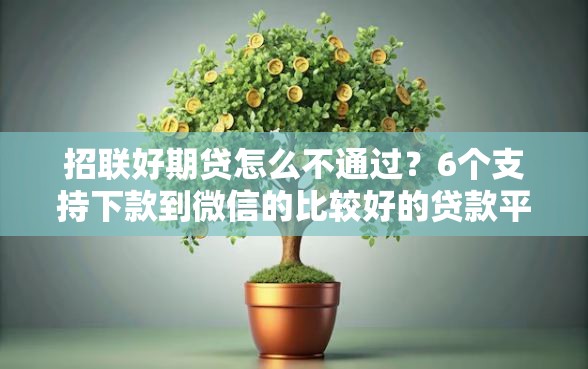 招联好期贷怎么不通过？6个支持下款到微信的比较好的贷款平台