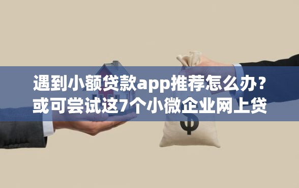 遇到小额贷款app推荐怎么办？或可尝试这7个小微企业网上贷款平台