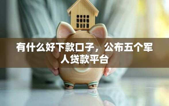 有什么好下款口子，公布五个军人贷款平台