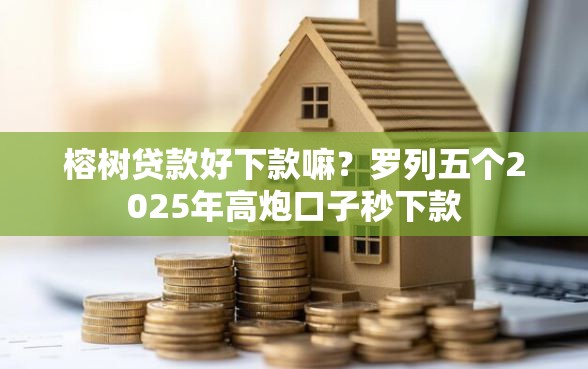 榕树贷款好下款嘛？罗列五个2025年高炮口子秒下款