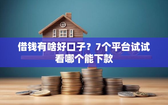 借钱有啥好口子？7个平台试试看哪个能下款
