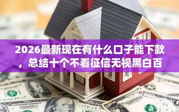 2026最新现在有什么口子能下款，总结十个不看征信无视黑白百分百下款app！
