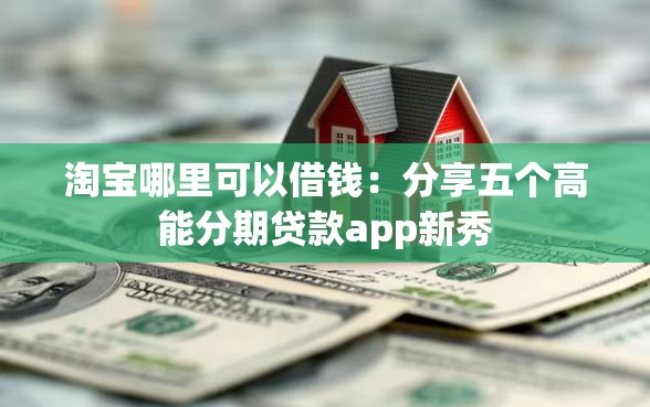 淘宝哪里可以借钱：分享五个高能分期贷款app新秀