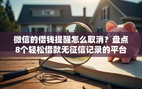 微信的借钱提醒怎么取消？盘点8个轻松借款无征信记录的平台给你参考