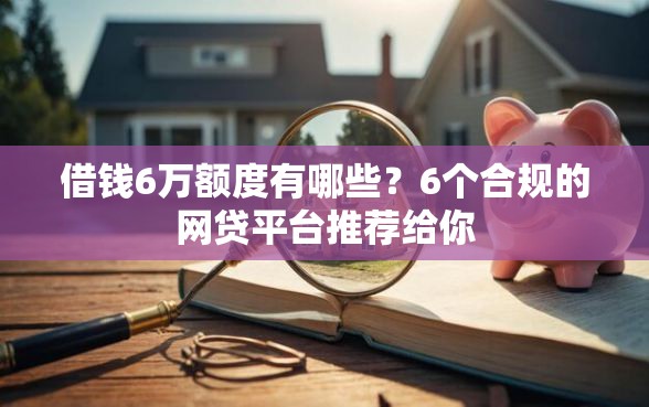 借钱6万额度有哪些？6个合规的网贷平台推荐给你
