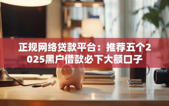 正规网络贷款平台：推荐五个2025黑户借款必下大额口子
