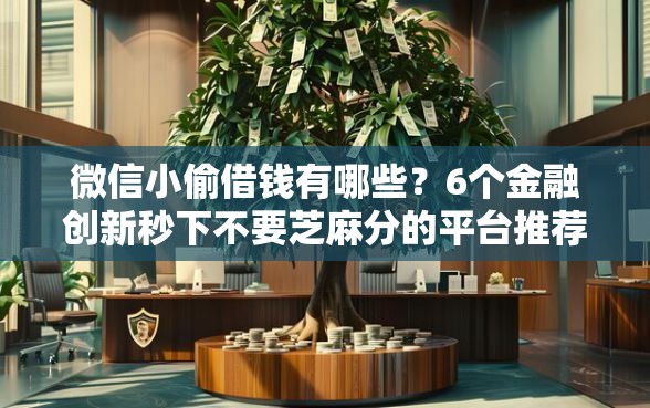 微信小偷借钱有哪些？6个金融创新秒下不要芝麻分的平台推荐给你