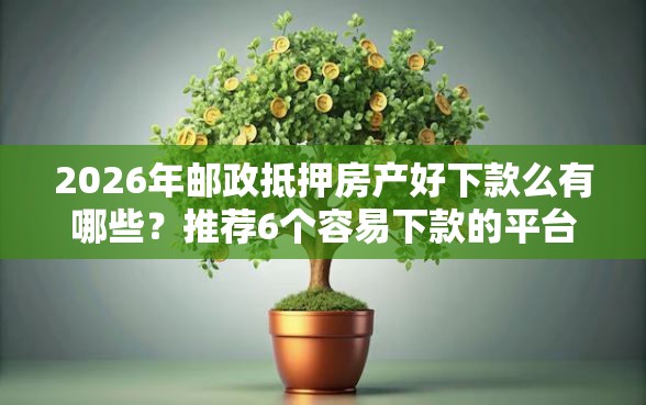 2026年邮政抵押房产好下款么有哪些？推荐6个容易下款的平台