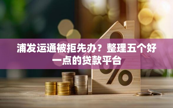 浦发运通被拒先办？整理五个好一点的贷款平台