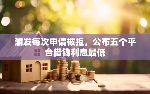 浦发每次申请被拒，公布五个平台借钱利息最低