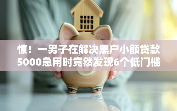 惊！一男子在解决黑户小额贷款5000急用时竟然发现6个低门槛不查征信的口子，事后分享了出来