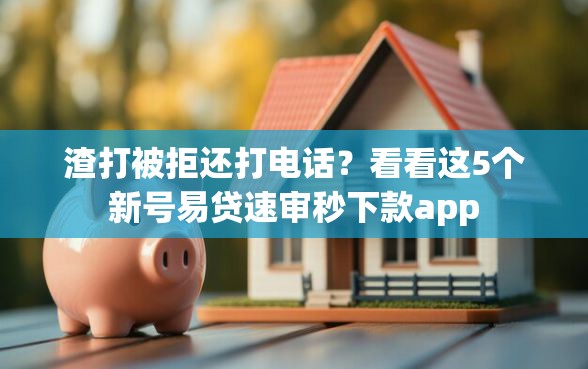 渣打被拒还打电话？看看这5个新号易贷速审秒下款app