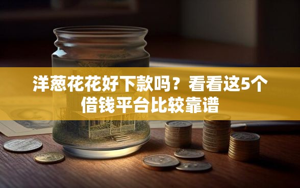 洋葱花花好下款吗？看看这5个借钱平台比较靠谱