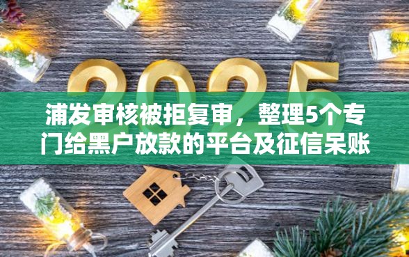 浦发审核被拒复审，整理5个专门给黑户放款的平台及征信呆账相关