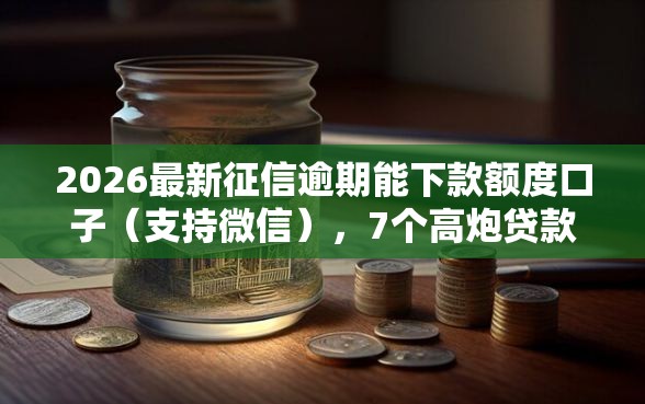 2026最新征信逾期能下款额度口子（支持微信），7个高炮贷款平台无私分享