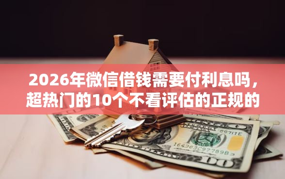 2026年微信借钱需要付利息吗，超热门的10个不看评估的正规的借贷平台推荐