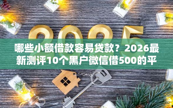 哪些小额借款容易贷款？2026最新测评10个黑户微信借500的平台