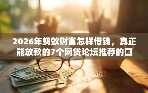 2026年蚂蚁财富怎样借钱，真正能放款的7个网贷论坛推荐的口子推荐