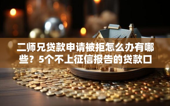 二师兄贷款申请被拒怎么办有哪些?5个不上征信报告的贷款口子推荐给你 二师兄贷款申请被拒怎么办有哪些?5个不上征信报告的贷款口子推荐给你