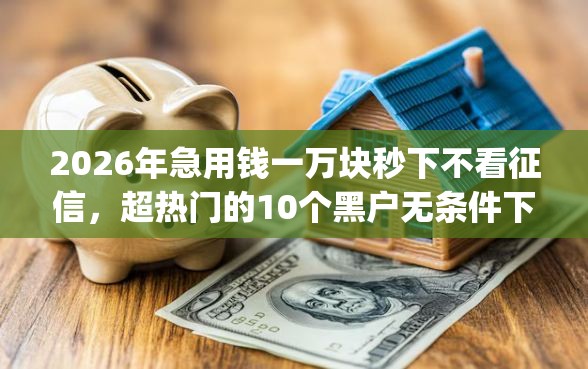2026年急用钱一万块秒下不看征信，超热门的10个黑户无条件下款的app推荐