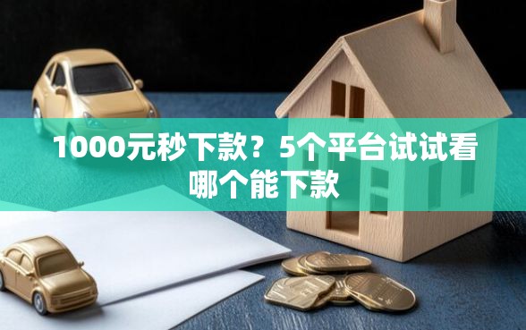 1000元秒下款？5个平台试试看哪个能下款
