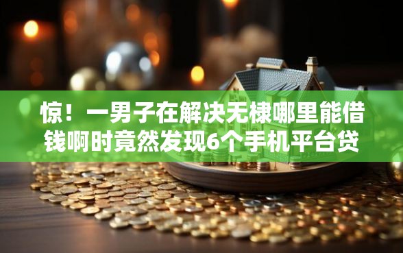 惊！一男子在解决无棣哪里能借钱啊时竟然发现6个手机平台贷款，事后分享了出来