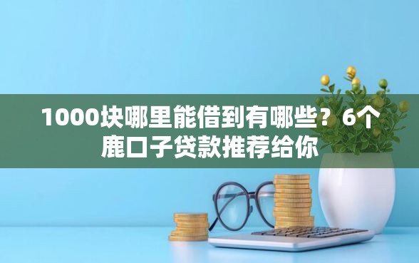 1000块哪里能借到有哪些？6个鹿口子贷款推荐给你