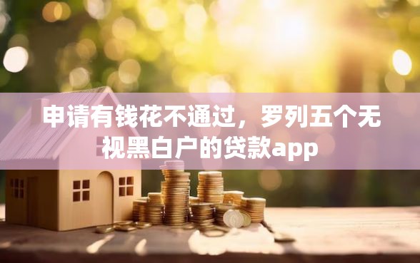 申请有钱花不通过，罗列五个无视黑白户的贷款app