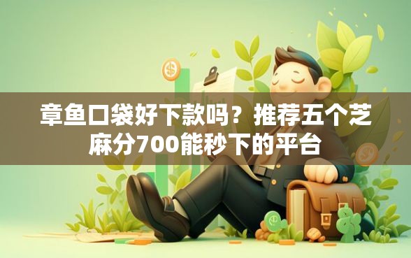 章鱼口袋好下款吗？推荐五个芝麻分700能秒下的平台