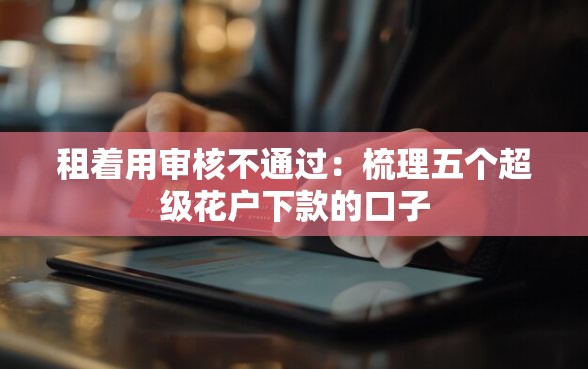 租着用审核不通过：梳理五个超级花户下款的口子