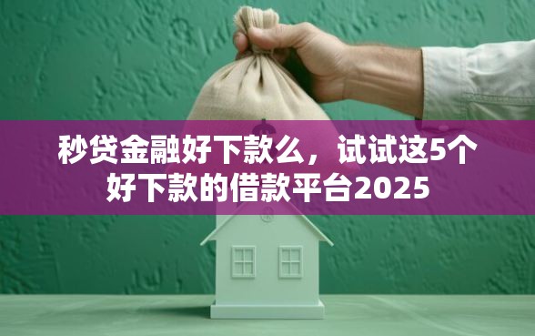 秒贷金融好下款么，试试这5个好下款的借款平台2025