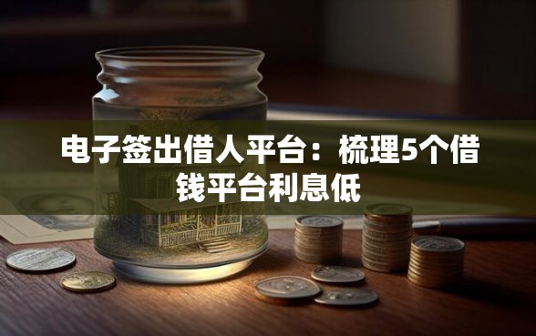 电子签出借人平台：梳理5个借钱平台利息低