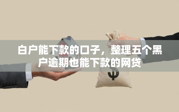 白户能下款的口子，整理五个黑户逾期也能下款的网贷