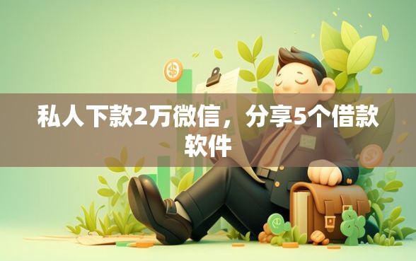 私人下款2万微信，分享5个借款软件