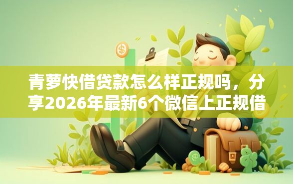 青萝快借贷款怎么样正规吗，分享2026年最新6个微信上正规借钱平台