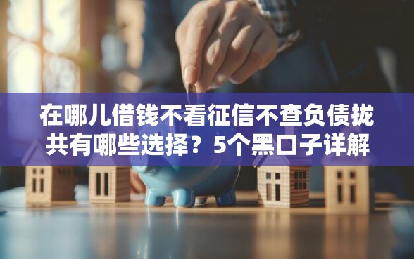 在哪儿借钱不看征信不查负债拢共有哪些选择？5个黑口子详解