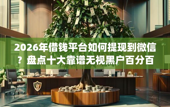 2026年借钱平台如何提现到微信？盘点十大靠谱无视黑户百分百下款app