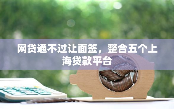 网贷通不过让面签,整合五个上海贷款平台 网贷通不过让面签,整合五个上海贷款平台