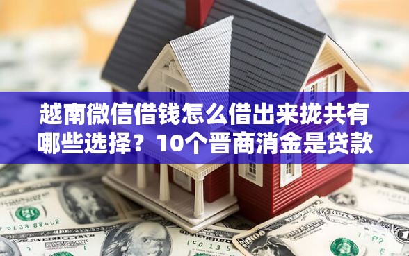 越南微信借钱怎么借出来拢共有哪些选择？10个晋商消金是贷款平台详解