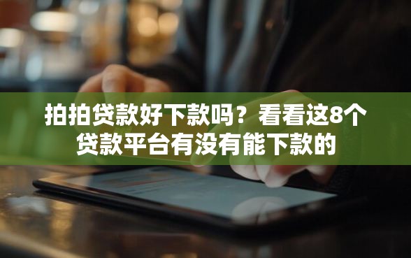 拍拍贷款好下款吗?看看这8个贷款平台有没有能下款的 拍拍贷款好下款吗?看看这8个贷款平台有没有能下款的