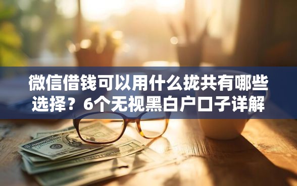 微信借钱可以用什么拢共有哪些选择？6个无视黑白户口子详解