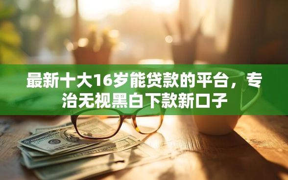 最新十大16岁能贷款的平台，专治无视黑白下款新口子