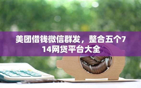 美团借钱微信群发，整合五个714网贷平台大全
