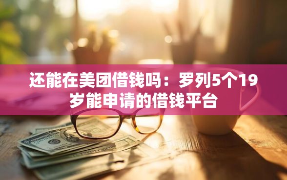 还能在美团借钱吗：罗列5个19岁能申请的借钱平台